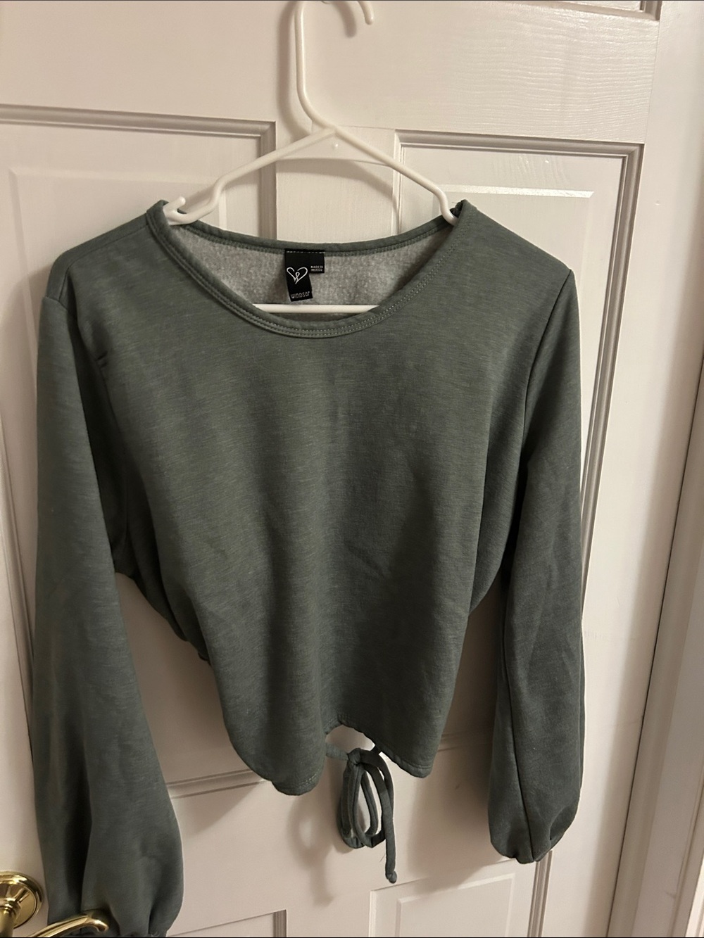 Cropped Drawstring Sweatshirt